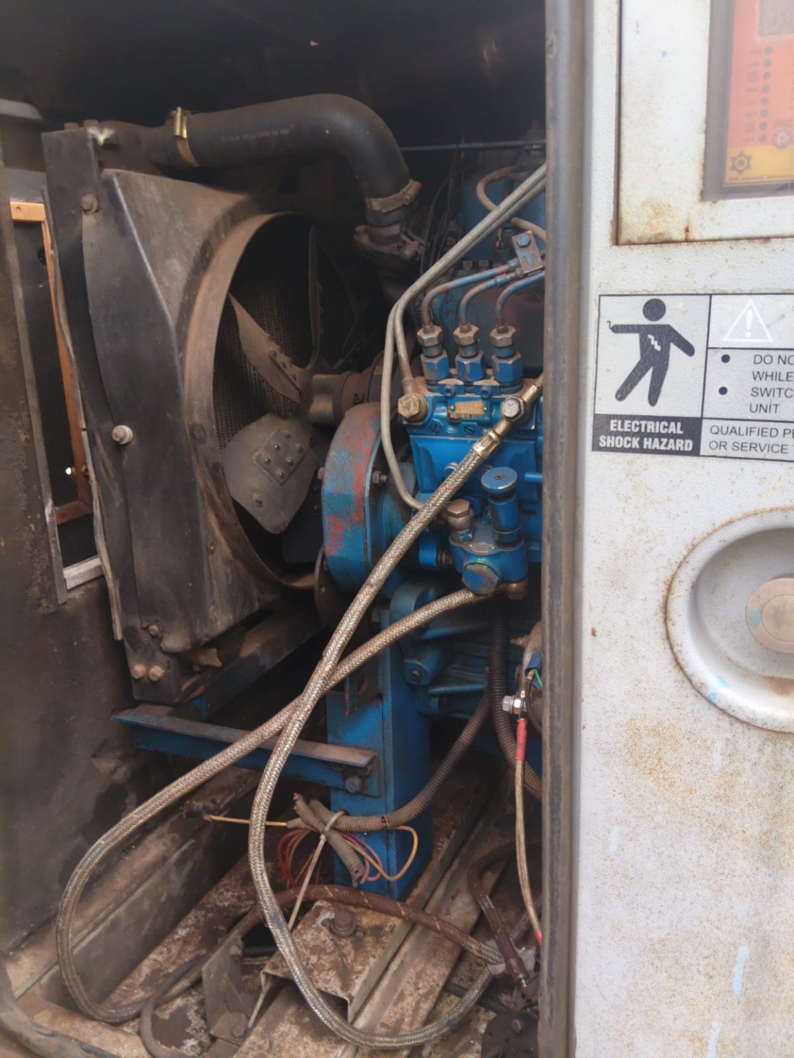 Diesel generator engine detail