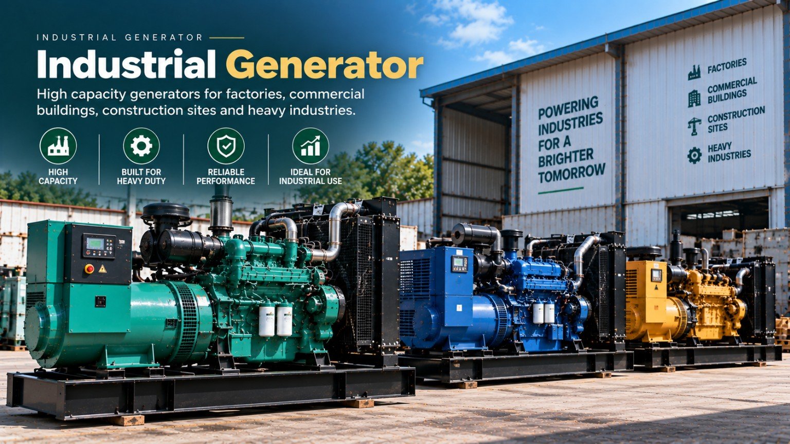 Industrial Generator - high capacity used diesel generator in Hyderabad